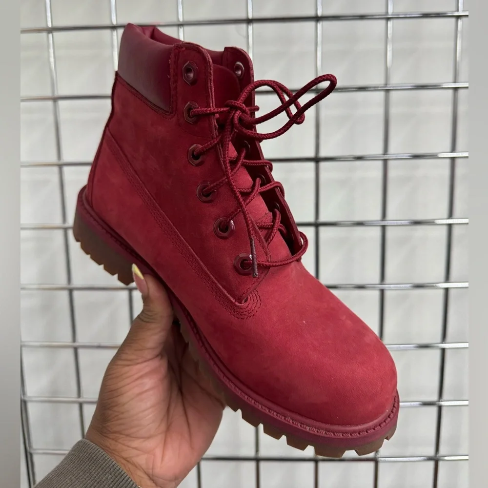 Timberland 6-Inch Premium Waterproof Boots Red Monochrome Mens Size 5